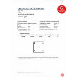 Certificado de calibración ISOCAL de 0,01 g a 30 kg